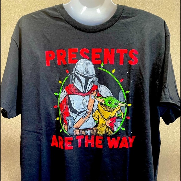 Star Wars Other - Star Wars, Mens, Christmas, T-Shirt, Black, Large, XL and XXL Mandelorian,NWT